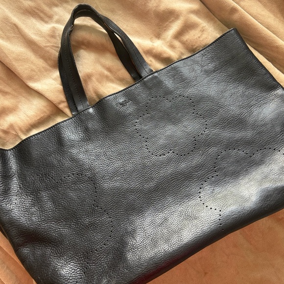 Furla Handbags - FURLA Floral Etched Wide Handbag Tote